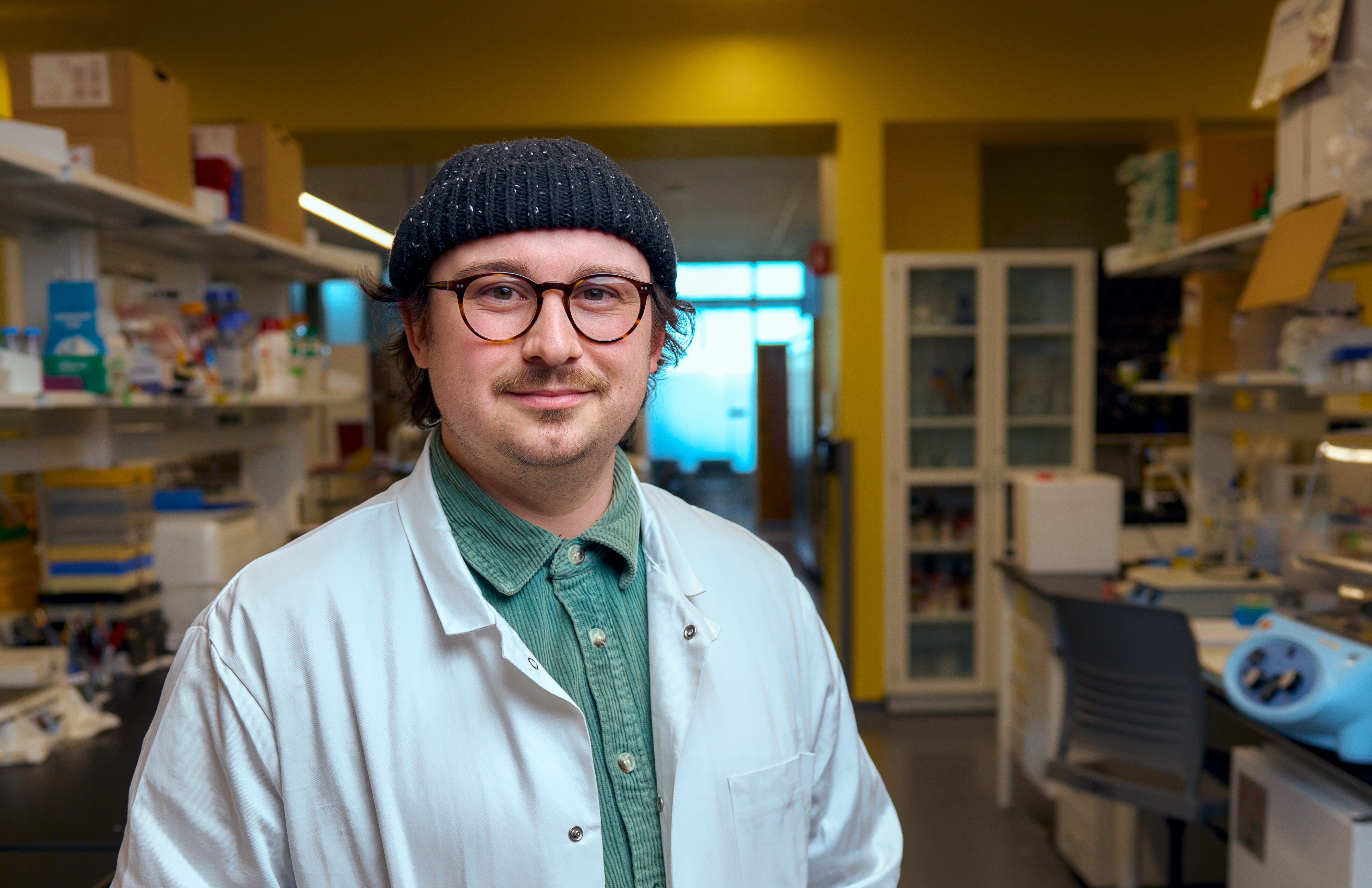 Dr. Jackson R. Ham in a neuroscience laboratory